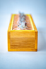 Detail shot of the loaf of natural soap