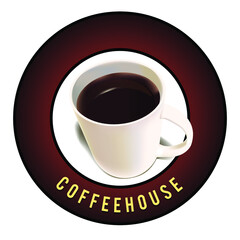 Coffeehouse logo with space for your own name / text.