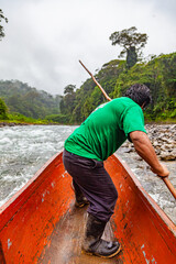 Costa Rica,  the border with Panama is the Rio Yorkin. The only way to visit the indian people is a trip by boat.