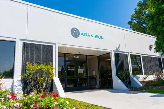 Atia Vision headquarters entrance. Atia Vision is a portfolio company of Shifamed - Campbell, CA, USA - 2020
