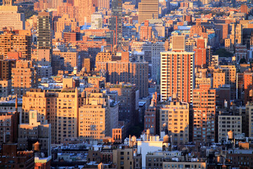 Fototapeta na wymiar Sight of buildings in the upper west side of New York City
