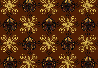Gurda batik motifs, typical of Indonesian Javanese with various development patterns, both color variations and elements, are exclusive. vector EPS 10