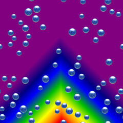 Violet pink blue yellow abstract background with bubbles