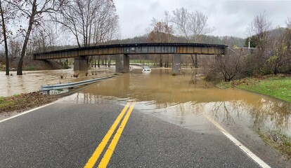 Flooded Road - Montgomery County, VA