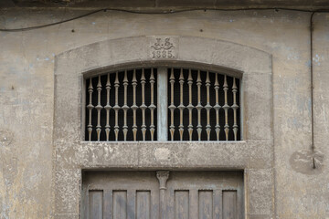 Facade detail of an old building
