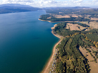 Fototapeta premium Iskar Reservoir near city of Sofia, Bulgaria