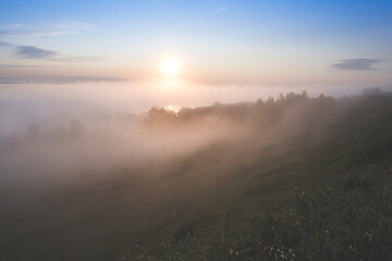 sunrise over the river