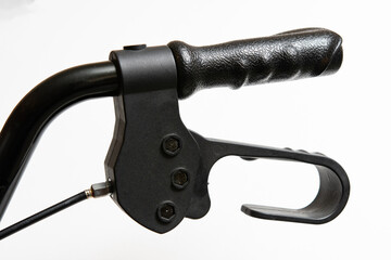 Obraz premium Closeup part of handle and brake of wheelchair support