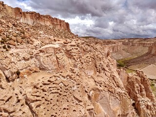 Fototapeta premium Anaconda Canyon in Bolivia, South America - part of the 3-days tour to the salt desert Salar de Uyuni, largest salt flat in the world. 
