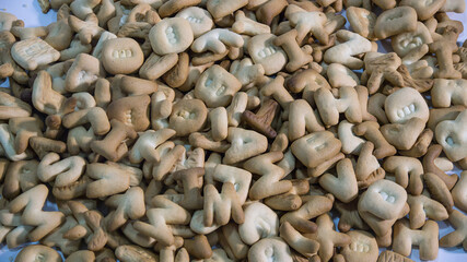 Letters cookies sugar texture 03