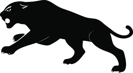 Wild panther on white background. Vector © Teymen
