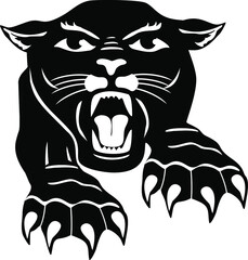 Silhouette of a wild panther. Vector © Teymen