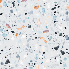 Terrazzo Texture Vector. Flooring Seamless Pattern