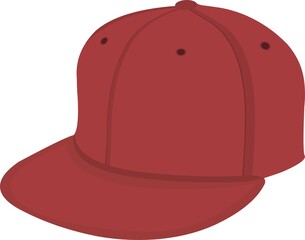 Vector illustration of emoticon of a red hat