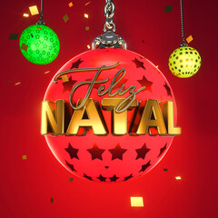 FELIZ NATAL SELO 3D