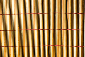 brown bamboo Mat - stand food, close-up, macro