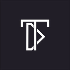 td initial monogram logo eps