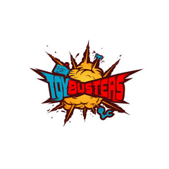 playful toy explosion vector icon
