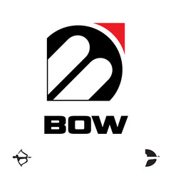 B letter based symbol Bow and Archery concept