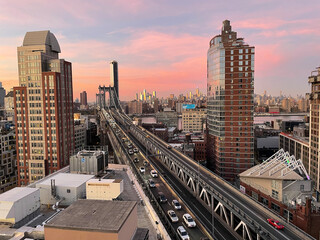 Brooklyn Bridge Sunset in New York City