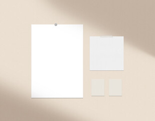 Mood Board Mockup Branding Mockup Stationery Card Document Mockup Print Pantone Color Paper