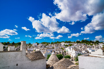 Traditional trulli houses in Alberobello, province Bari, region Puglia, Italy. Beautiful Italy,...