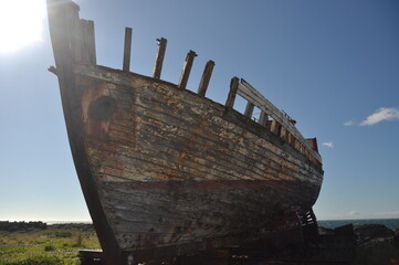 old boat in iceland