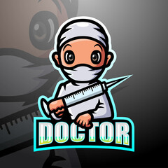 Doctor mascot esport logo design