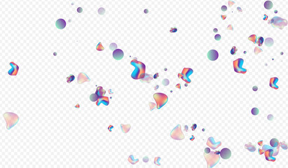 Neon Bubble Shape Vector Transparent Background. 
