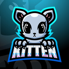 Kitten mascot esport logo design