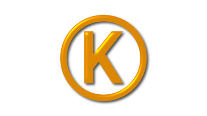 Amazing K 3d letter logo on white background, 3d letter logo