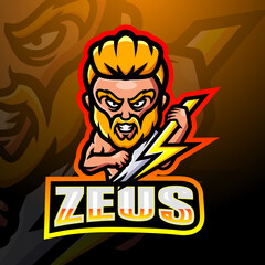 Zeus mascot esport logo design