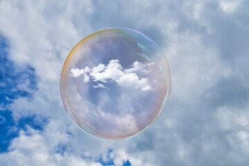 Transparent Bubble with Clouds