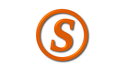 Amazing S 3d letter logo on white background, 3d letter logo