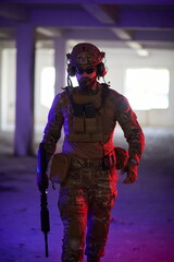 modern warfare soldier in urban environment