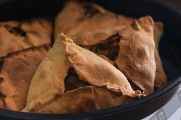 woman cooking traditional tatarian dish echpochmak © DAWT_PHOTO