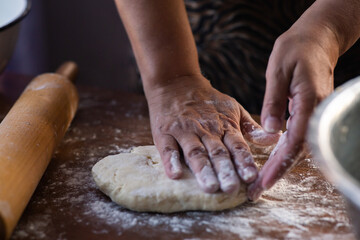 woman cooking traditional tatarian dish echpochmak © DAWT_PHOTO