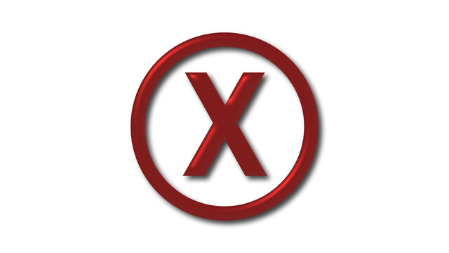 New x 3d letter logo on white background, 3d logo
