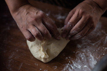 woman cooking traditional tatarian dish echpochmak © DAWT_PHOTO