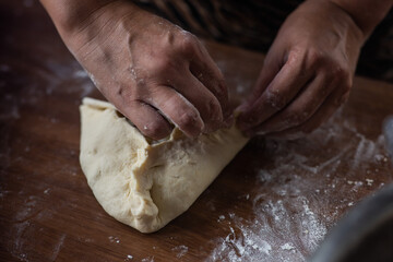 woman cooking traditional tatarian dish echpochmak © DAWT_PHOTO