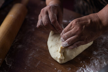 woman cooking traditional tatarian dish echpochmak © DAWT_PHOTO
