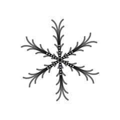 Snowflake icon design for Christmas and winter theme