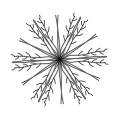 Snowflake icon design for Christmas and winter theme
