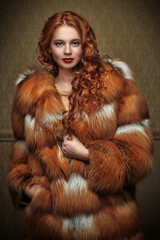 luxury fur coat