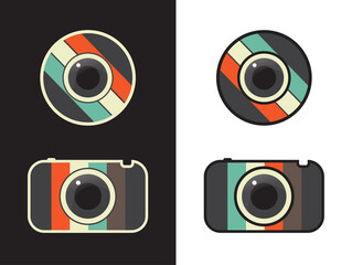 camera icon, retro camera illustration
