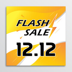 Naklejka premium flash sale banner 12.12 for social media post