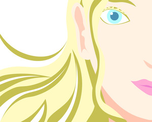 西洋　女性　顔　イラスト