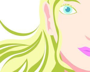 西洋　女性　顔　イラスト