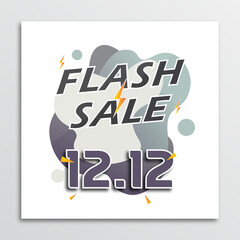 flash sale banner 12.12 for social media post