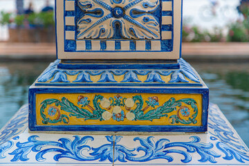A landmark attraction Plaza de Espana, a plaza in the Parque de Maria Luisa in Seville historic city center